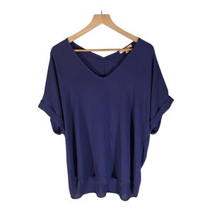 Gibson Latimer Navy Blue Women's Blouse Top‎